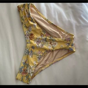 Yellow Floral Bikini Bottom